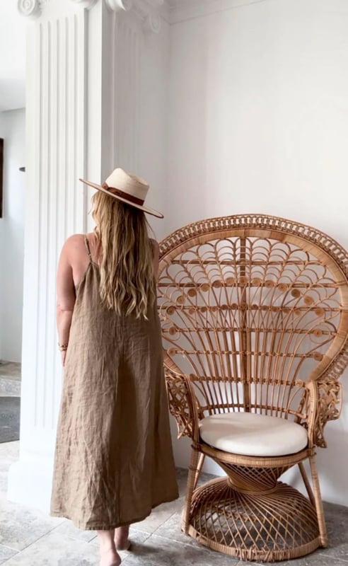 BYPIAS  BOHEMIANA JAMIE LINNEN DRESS SAVANNA