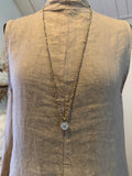 BOHO KETTING BUDDHA 10 4MM CRYSTAL GOLD