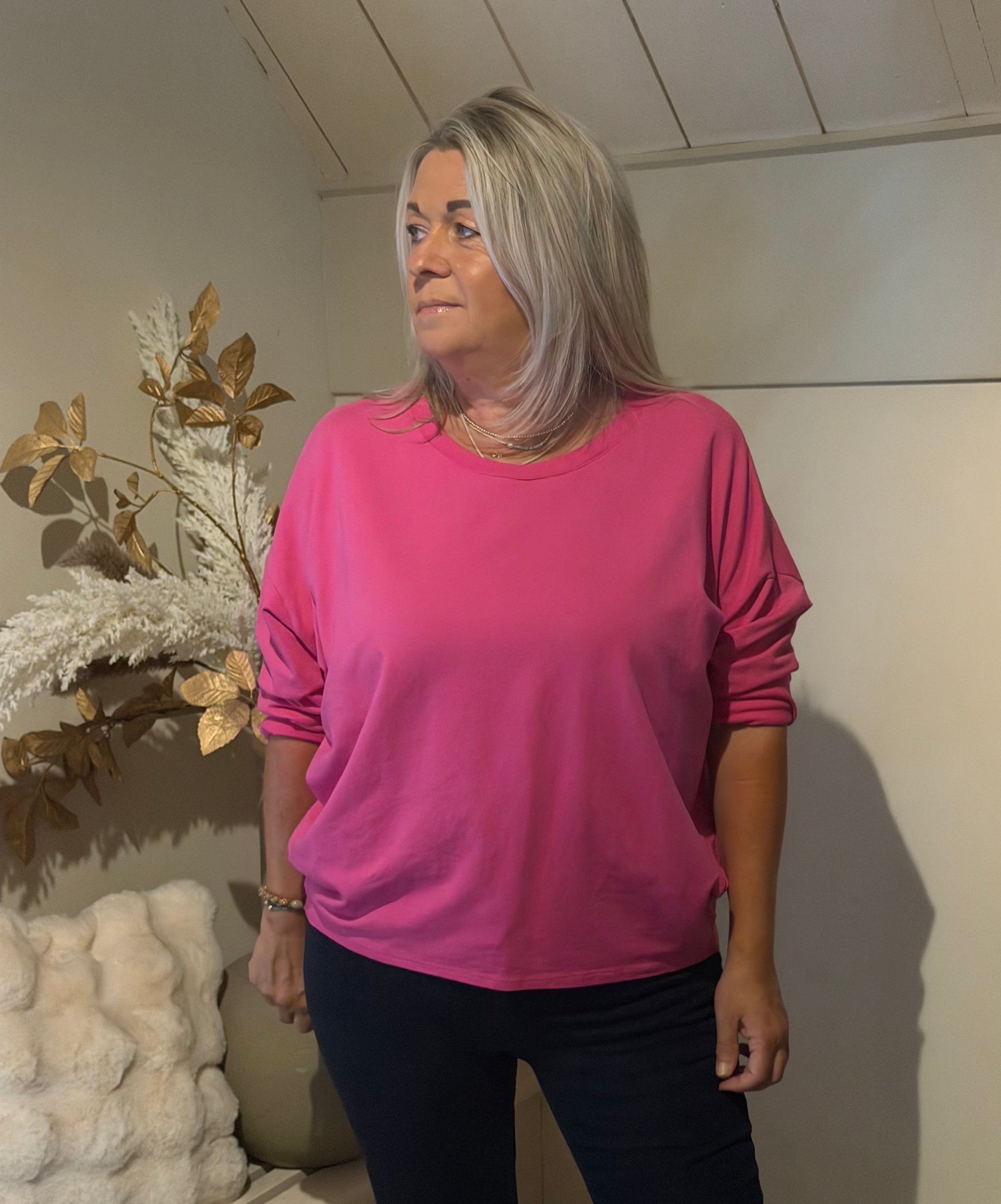 Sweater model  Napels fuchsia