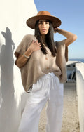 BYPIAS , BOHEMIANA  VEST ALBA BEIGE