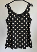 Basic top Dot in Zwart