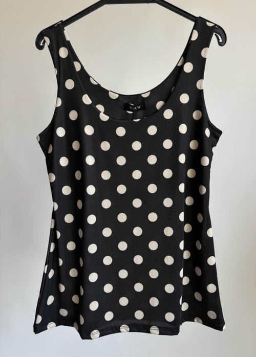 Basic top Dot in Zwart