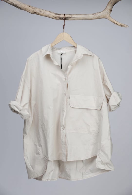 SIXTYDAYS BIG POCKET BLOUSE BEIGE
