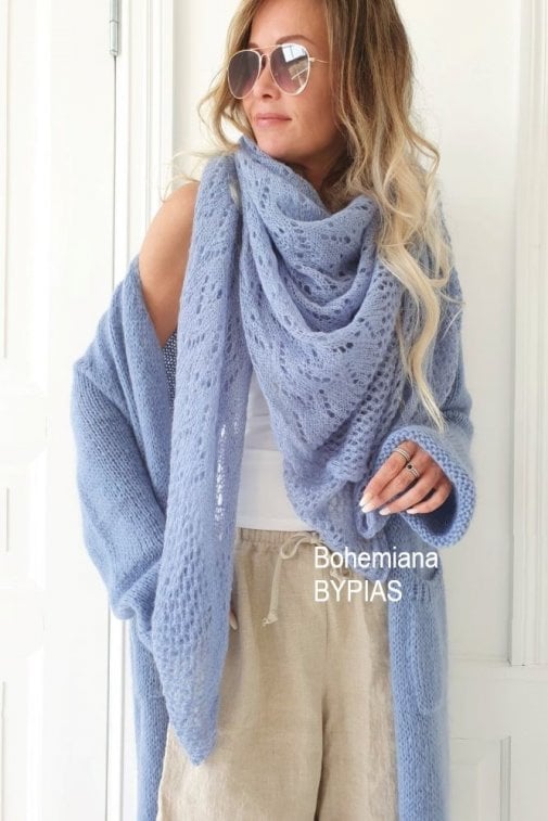 BYPIAS DREAMY MOHAIR SCARF BLUE DREAMS