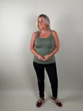 Top Lotte met kant Green