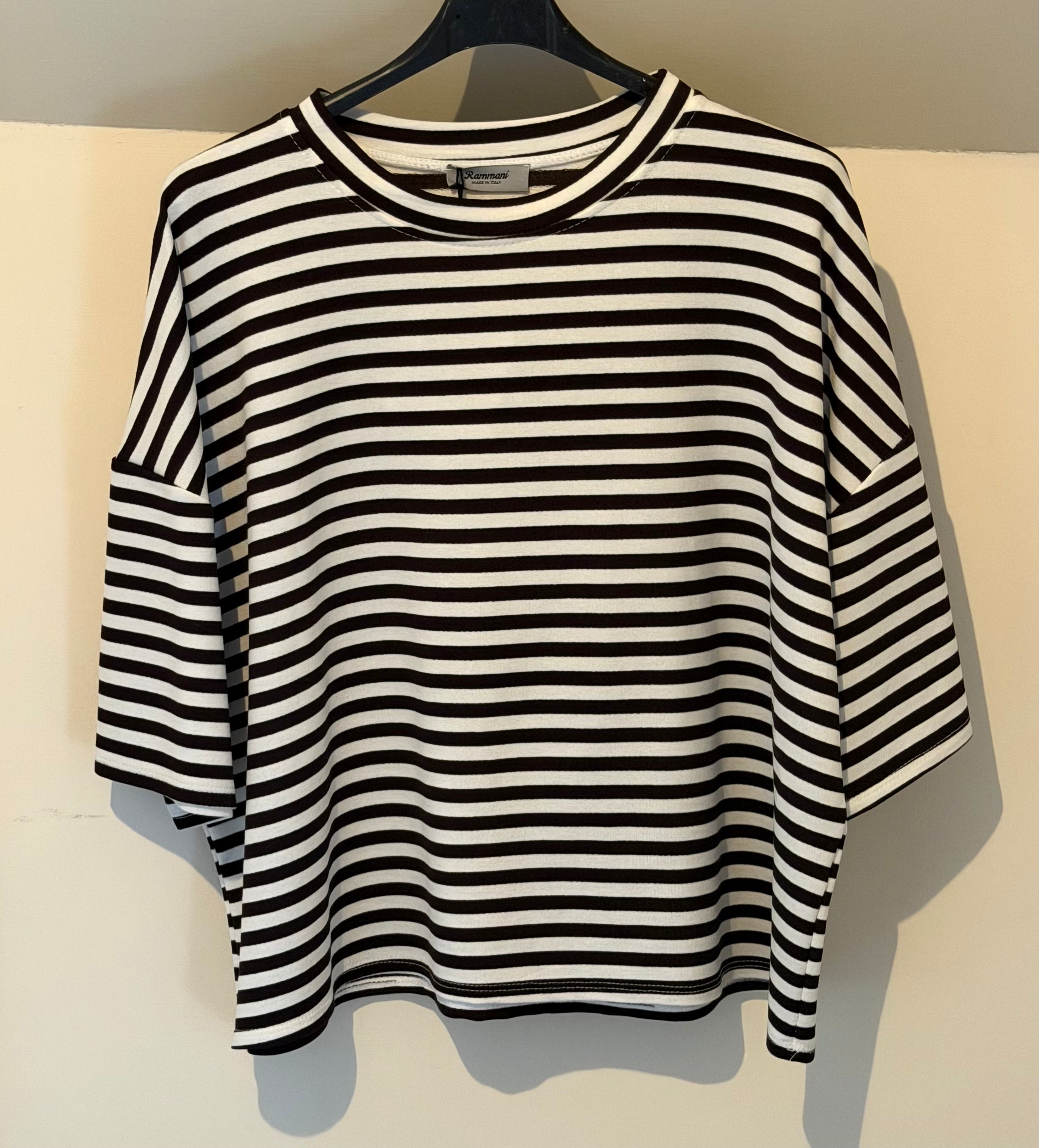 Top Lia streep choco off white