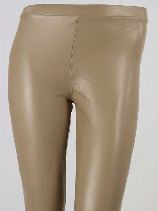 Nora Leather Look Legging Beige