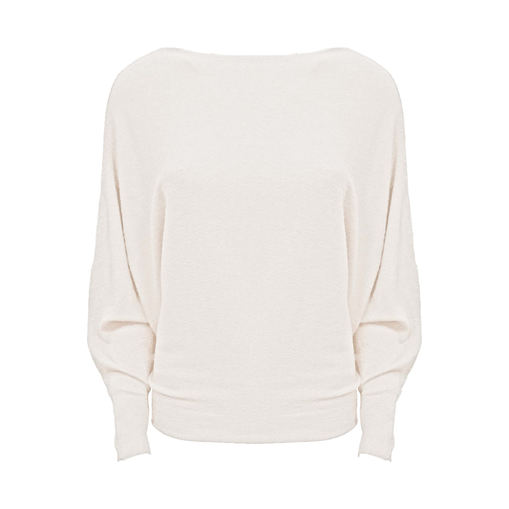 fijngebreide trui Batwing wit Classic Beauty & Fashion