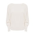 fijngebreide trui Batwing wit