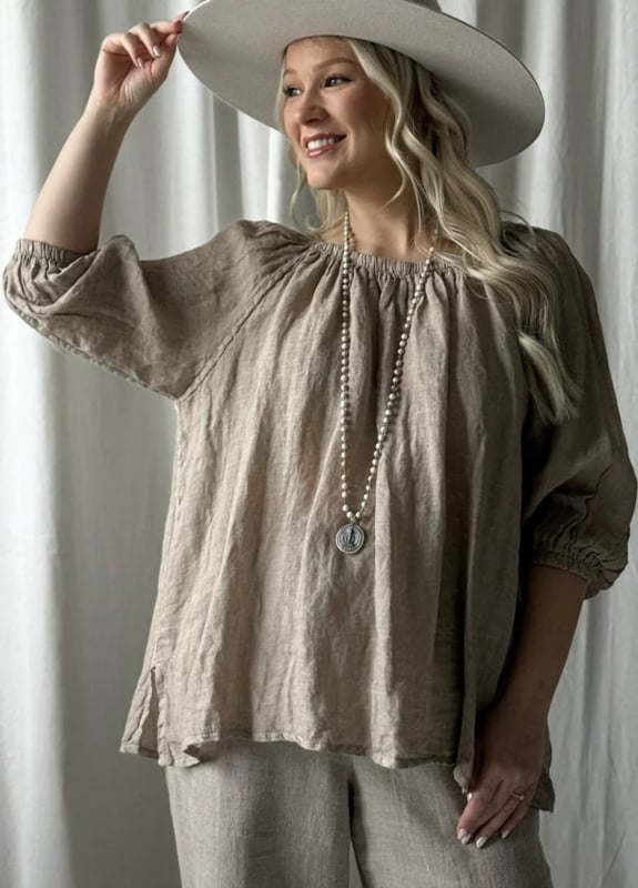 BYPIAS BOHEMIANA LINNEN BLOUSE LILY CASHMERE
