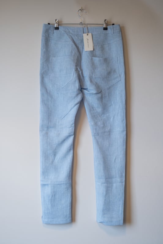 BYPIAS Linen Pants Tease Men Oxfort Blue