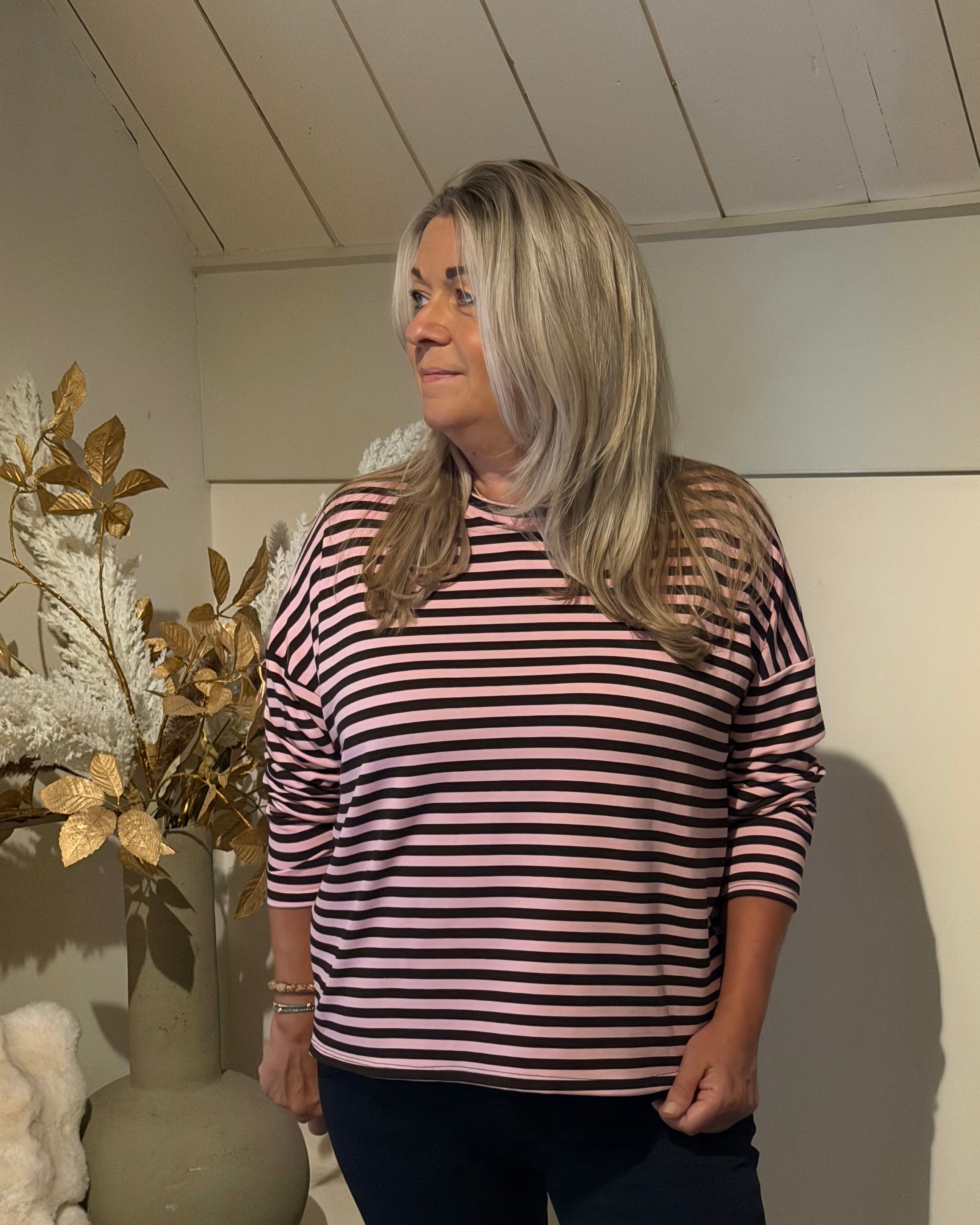 Stripe Shirt Belle bruin roze