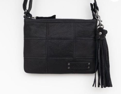 Bag2Bag Lederen tas Milton Zwart