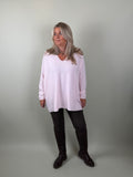 Trui V-Neck Light pink model Mila