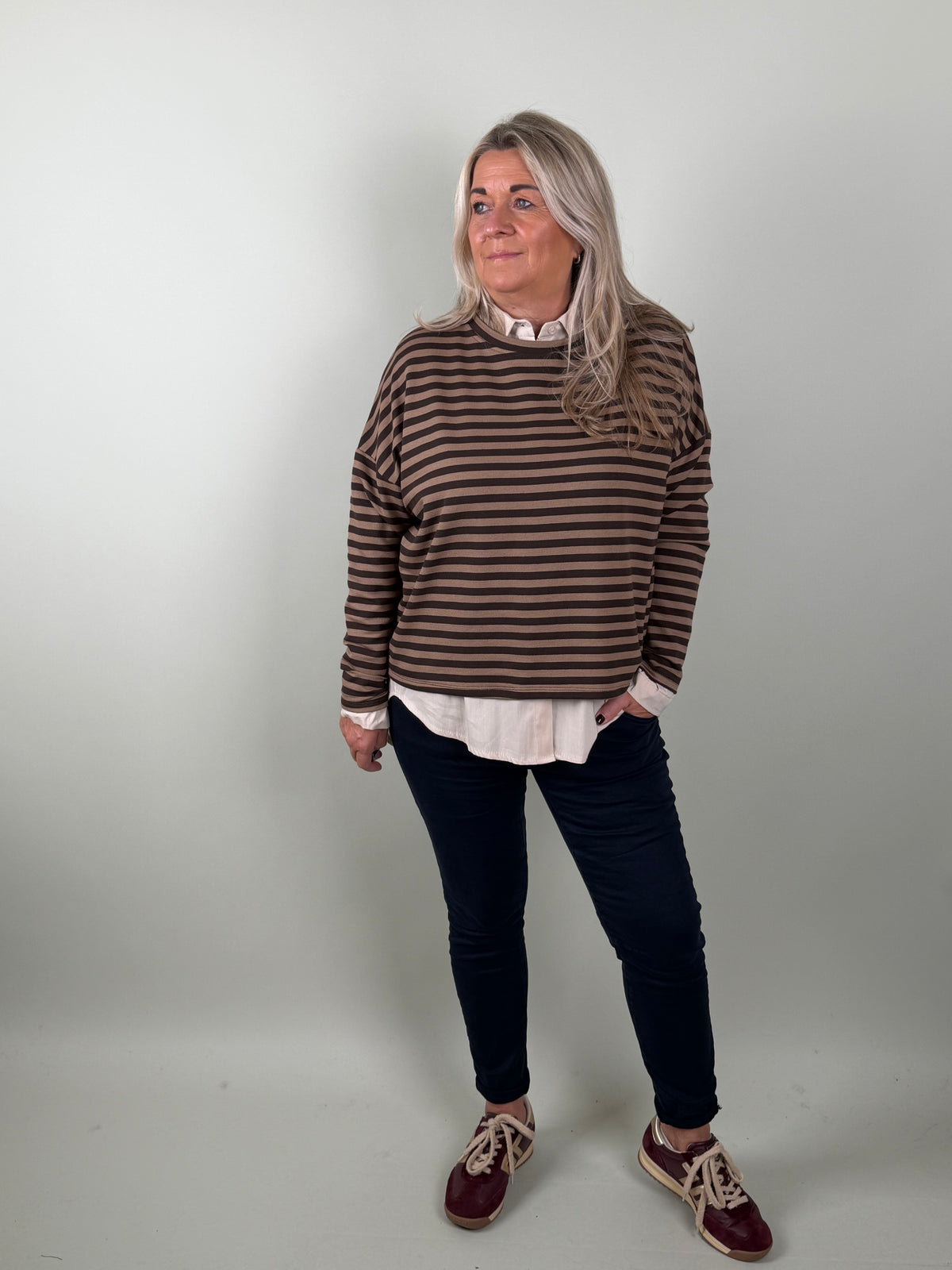 Stripe Shirt Belle bruin/camel