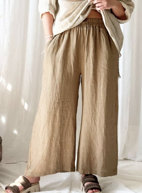 BYPIAS, BOHEMIANA , HAVANA LINEN PANTS, SAVANNA