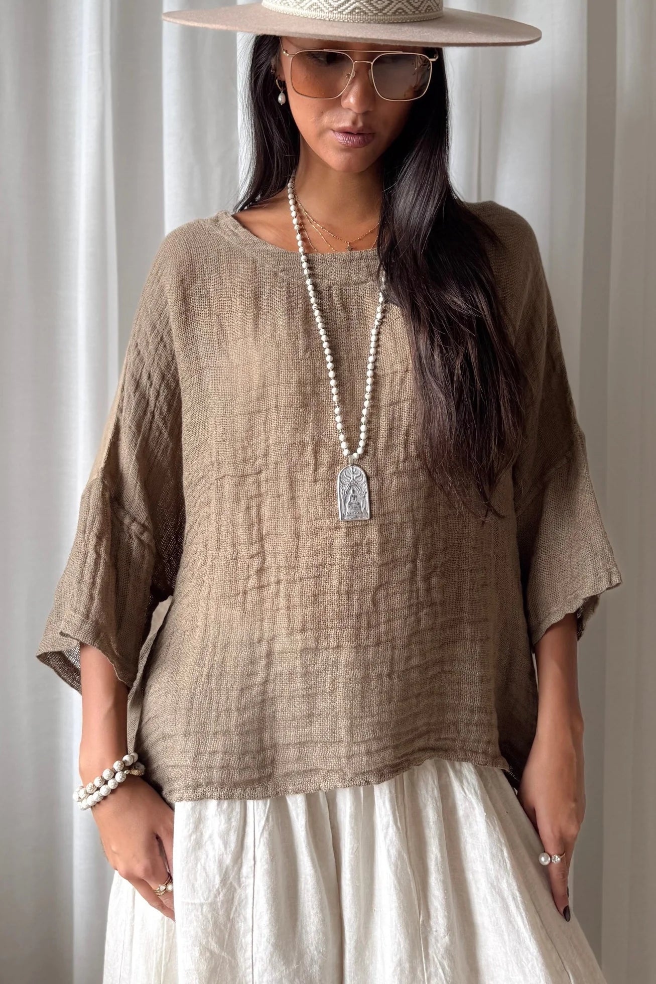 Bypias bohemiana Calize blouse savanna