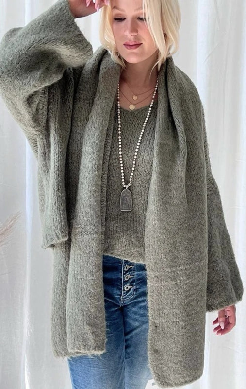 BYPIAS BOHEMIANA PERCY SCARF OLIVE