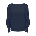 fijngebreide trui Batwing navy
