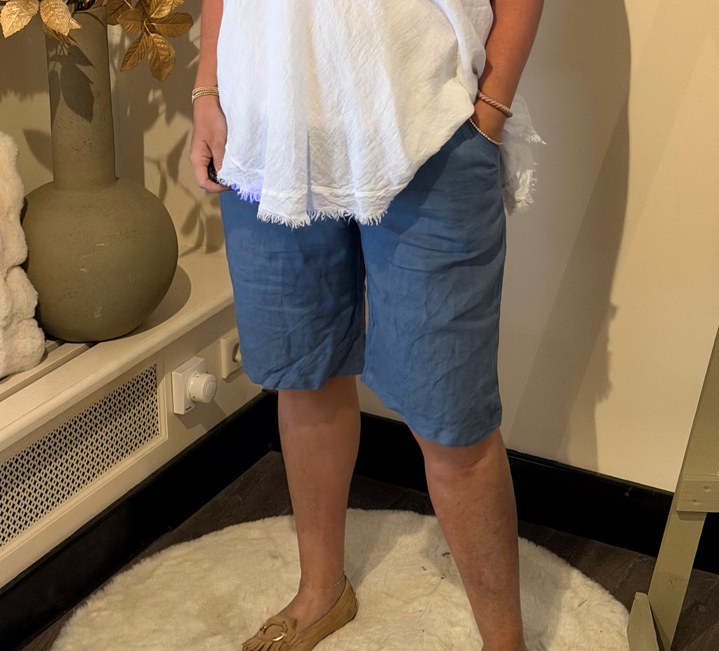 Linen Bermuda jeans