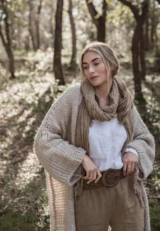 BYPIAS BOHEMIANA  SOFT MUSE VEST BEIGE