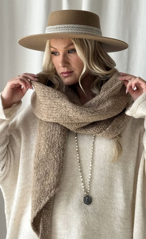 BYPIAS MEA SCARF CARAMEL