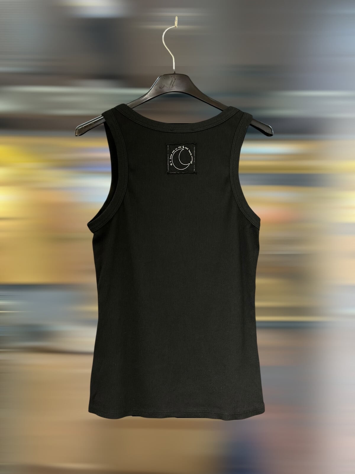 COTTON TANK TOP MAVE ZWART