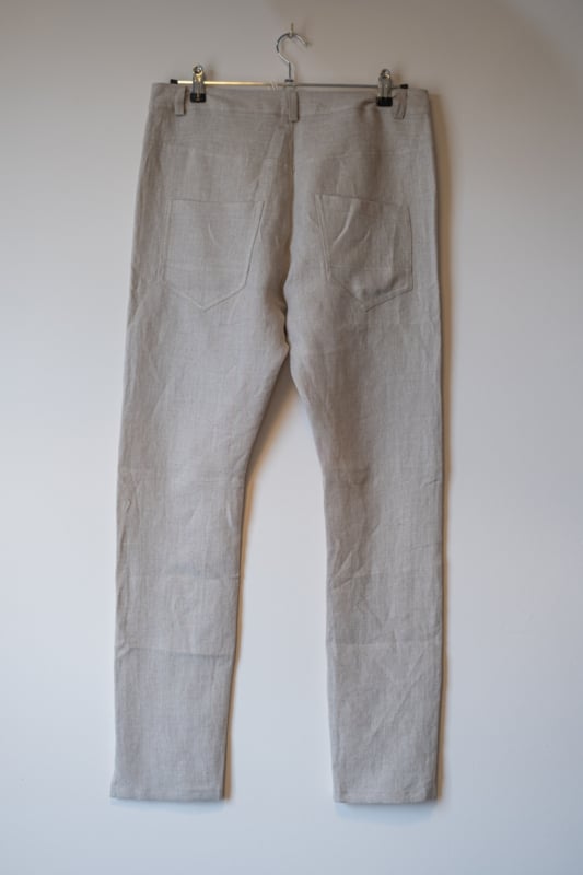 BYPIAS Linen Pants Tease Men Natural