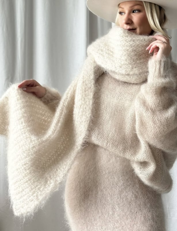 BYPIAS MAGIC MOHAIR SCARF OFF WHITE