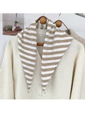 Triangle Sjaal Sripe Beige