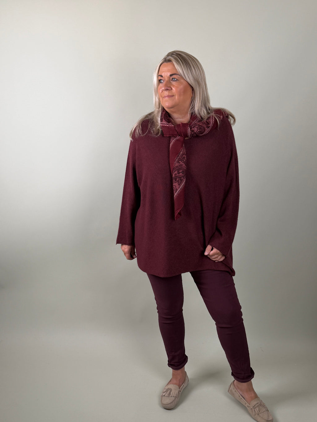 comfy trui Feline Bordeaux Classic Beauty & Fashion