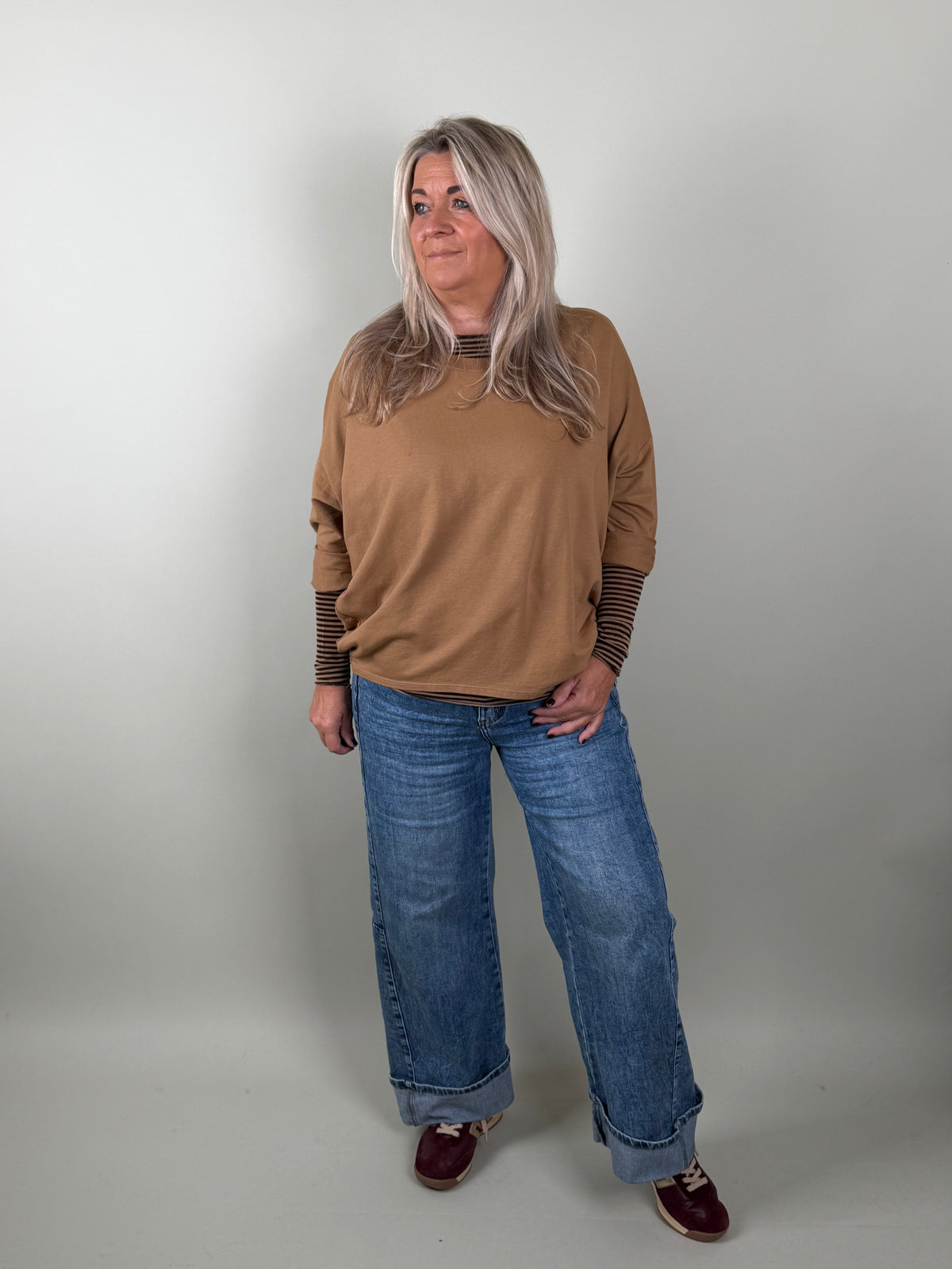 Sweater model  Napels camel