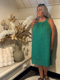 Linen summer dress model anna-bel blue