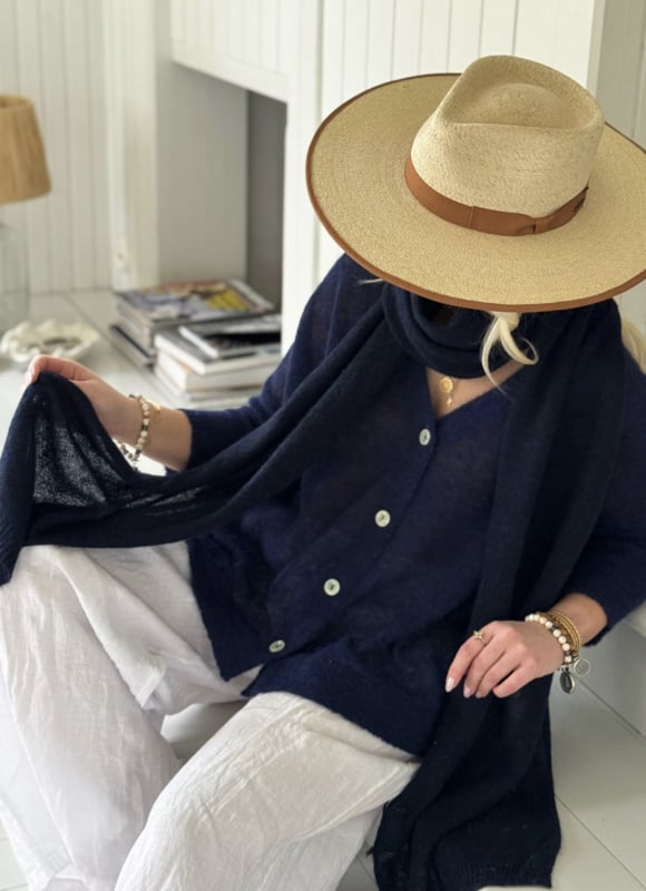 BYPIAS ADAMS ALPACA SCARF NAVY