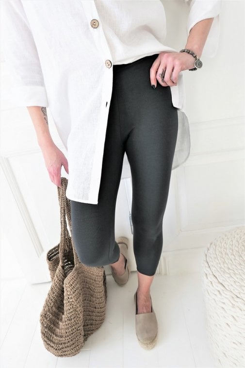 BYPIAS BAMBOO LEGGINGS MIDI GRAPHITE