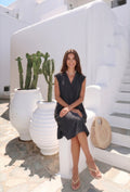 cotton tuniek/dress model: Lou zwart