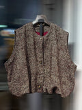 GILET VESTJE  ZARA BURGUNDY BALLOON STYLE