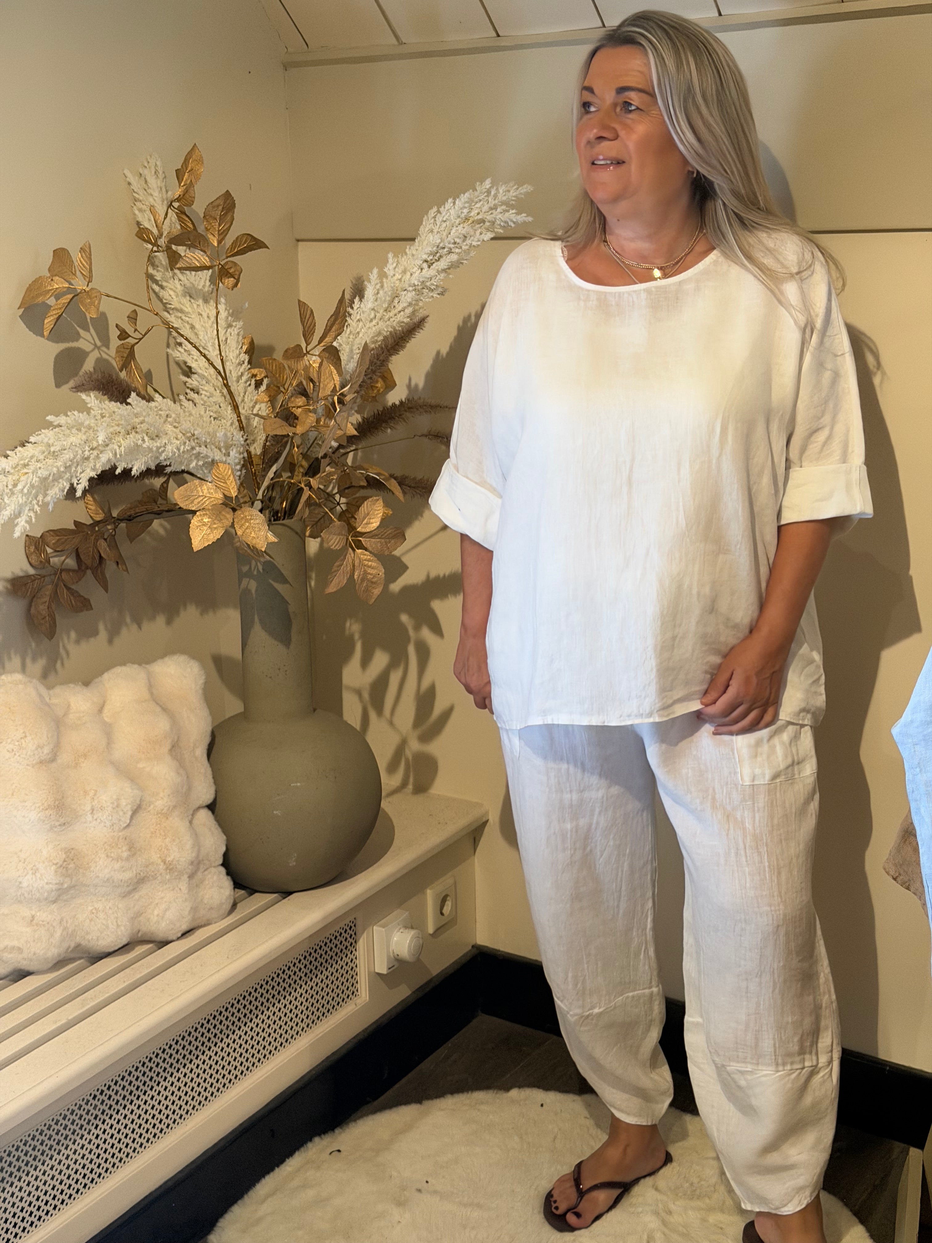 Linnen blouse athene wit