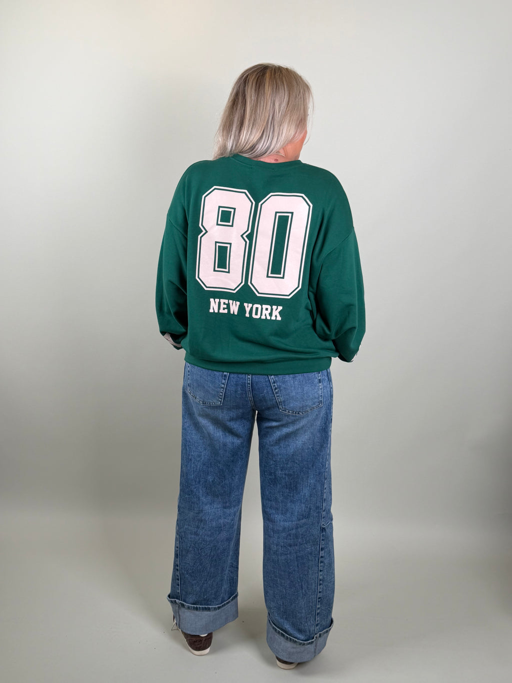 Sweater model Base Ball green Classic Beauty & Fashion