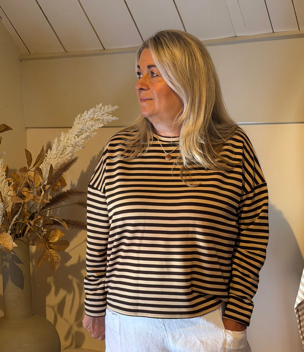 Stripe Shirt Belle brown/off white