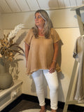 linnen cotton blouse menorca camel