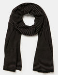 Scarfmania Cozy Chic Scarf Stripes Solid Black Light Sand