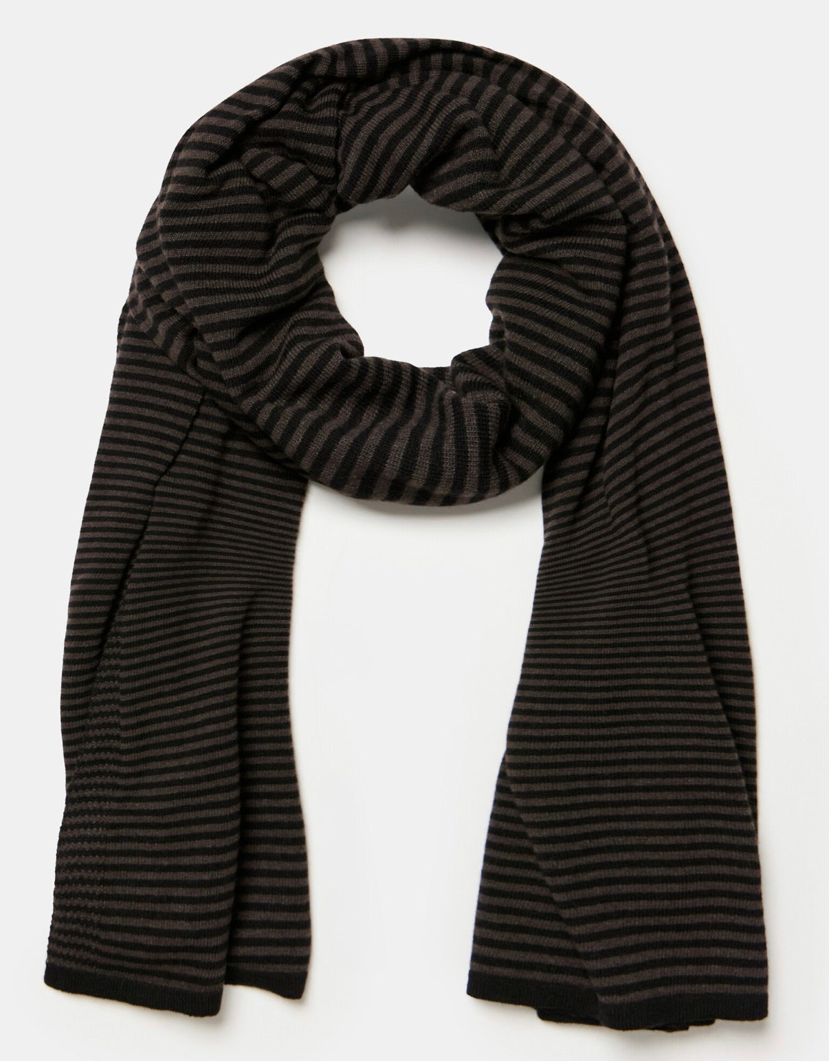 Scarfmania Cozy Chic Scarf Stripes Solid Black Light Sand