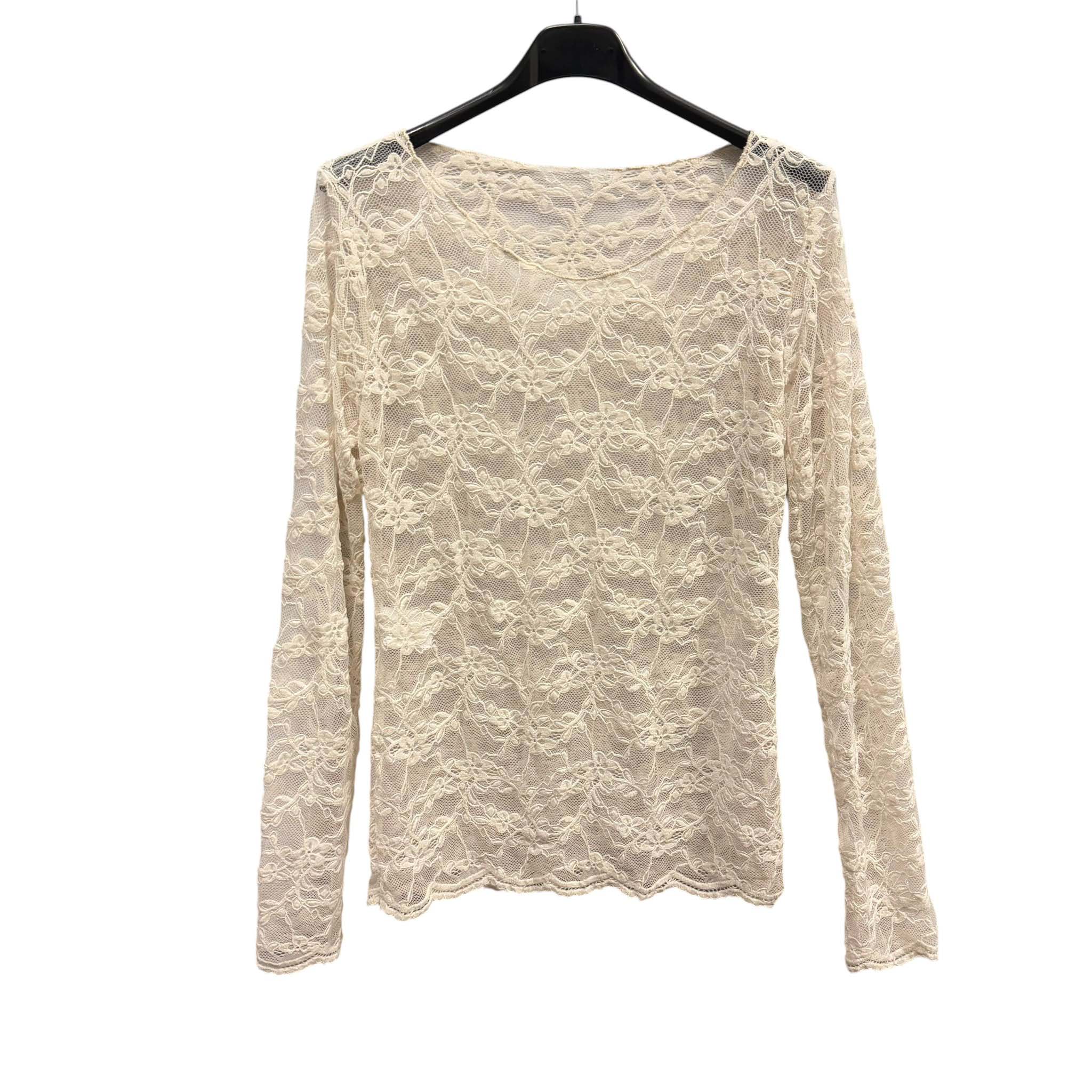 Stretchy Lace top Beige