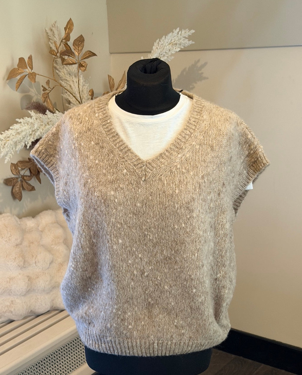 TWNS sweater Madelina  mottled beige