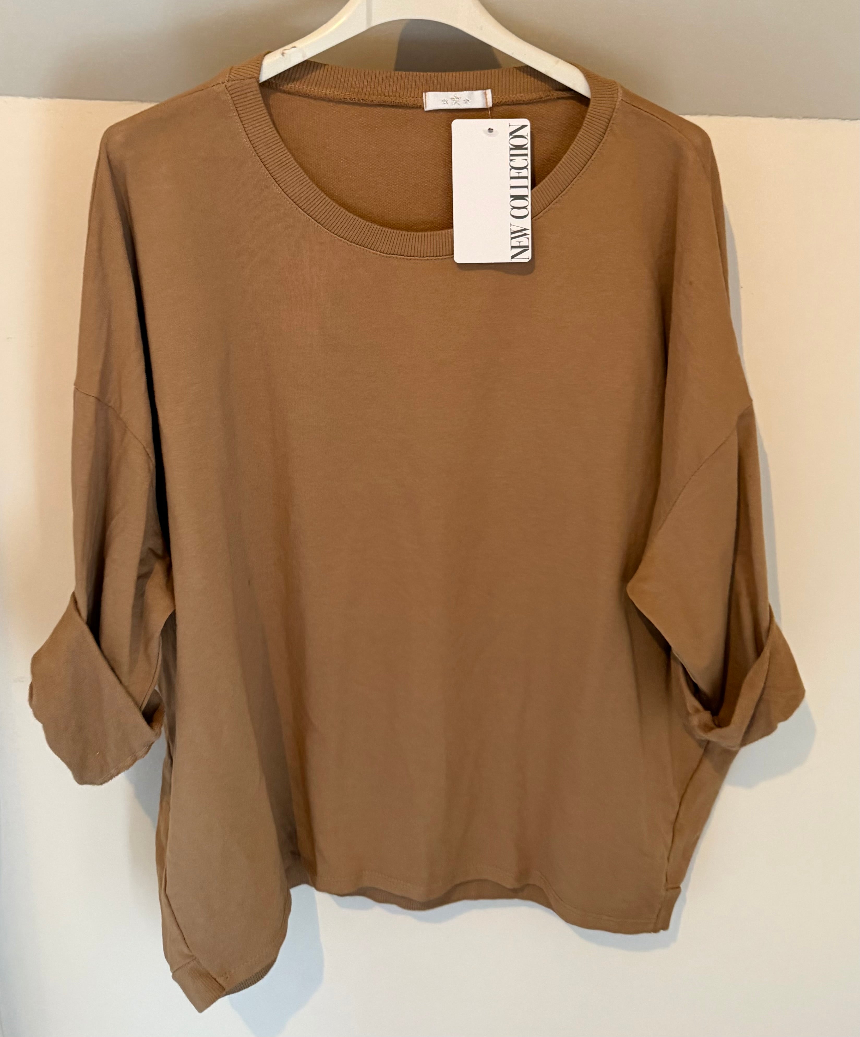 Sweater model  Napels camel