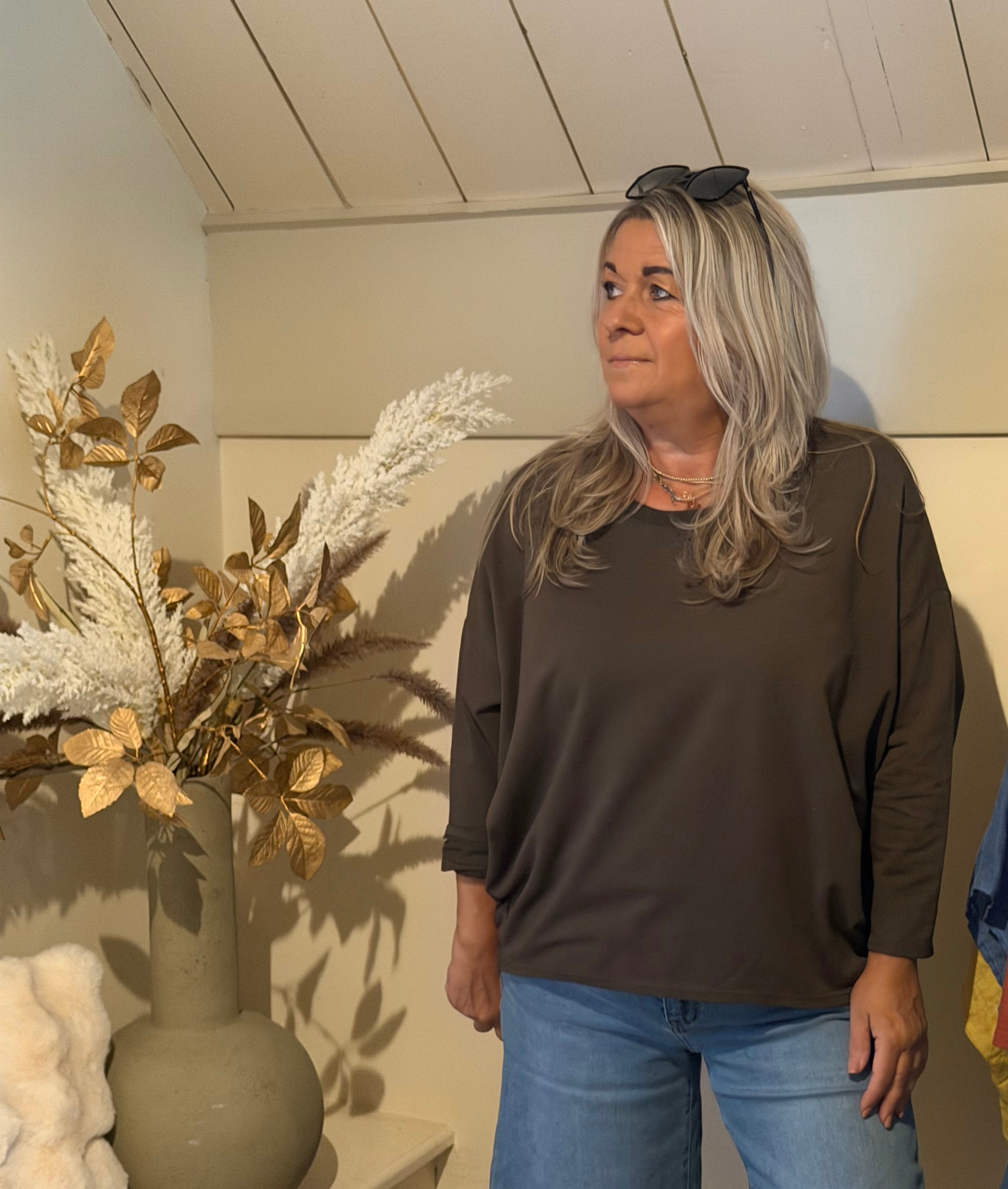 Sweater model  Napels chocolade