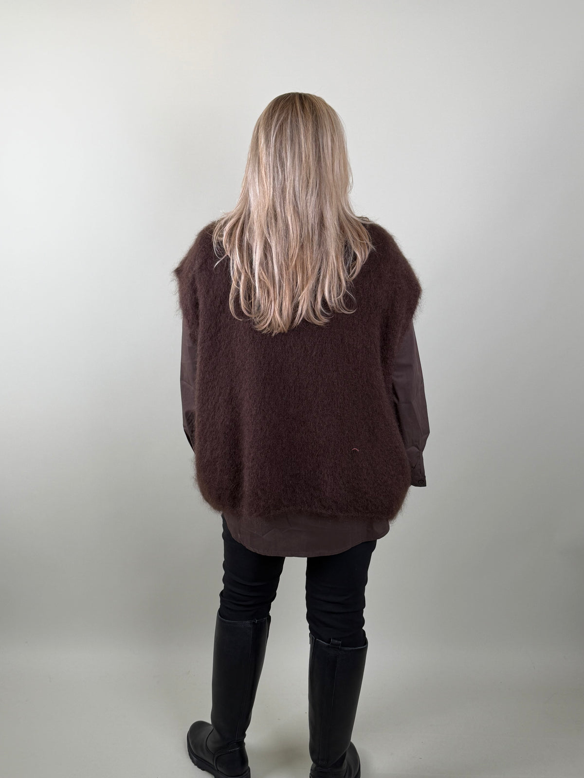 Mohair Spencer Daan Chocolade