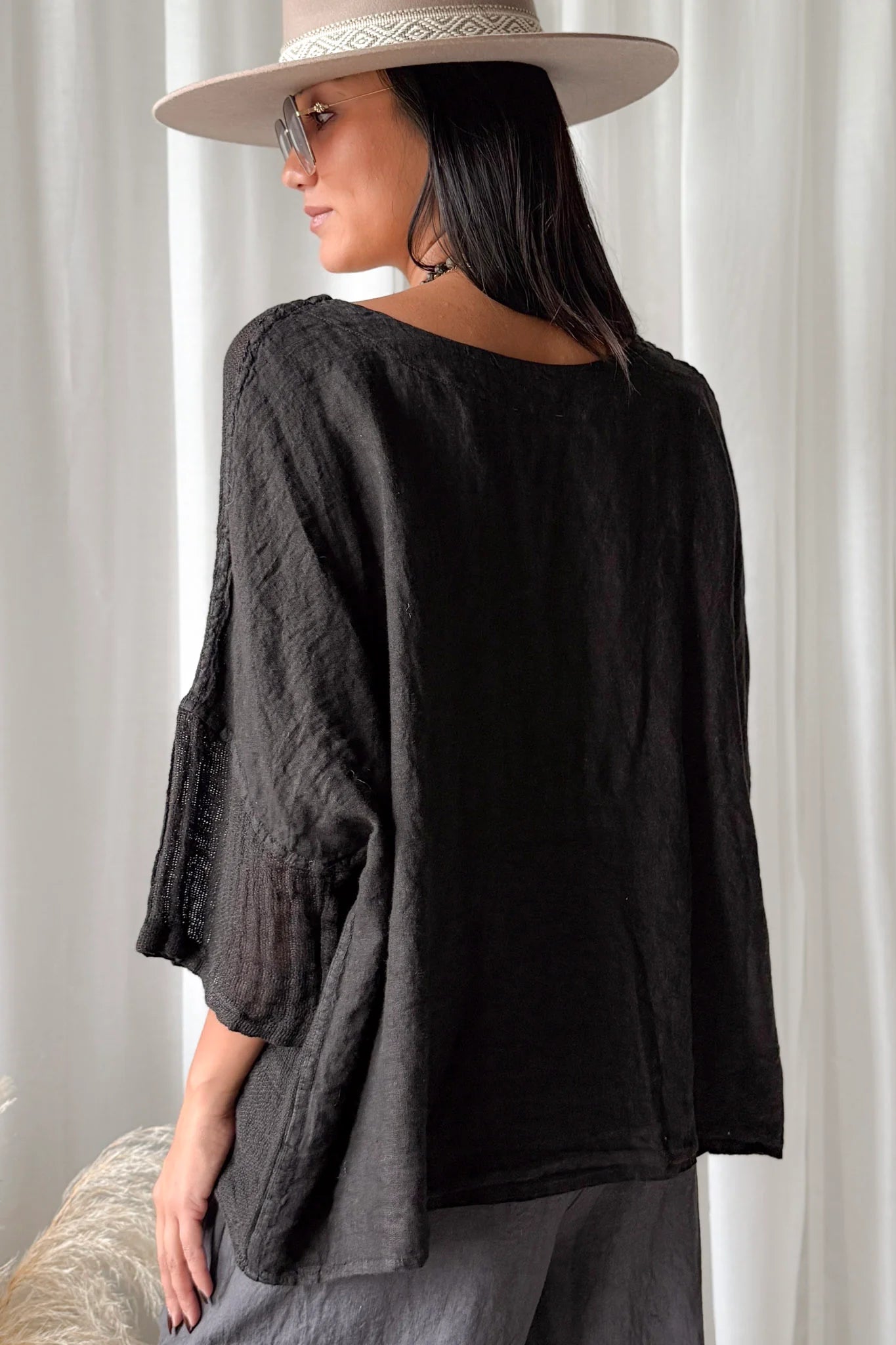 Bypias bohemiana Calize blouse zwart