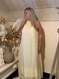 Dress silk dress light yellow